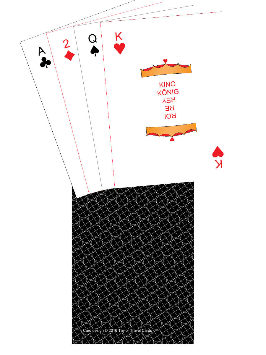 Mini Poker Deck - TTC back - Black - Taylor Travel Cards | Poker Cards ...