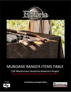 Mundane Ranger Items Tables