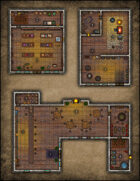 VTT Map Set - #064 Seedy Tavern, Magic Shop & Blacksmith