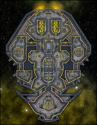 VTT Map Set - #246 Starship Deckplan: Aurum Class Battery Starship