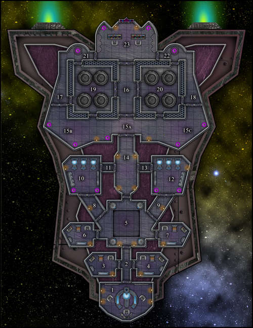 VTT Map Set - #263 Starship Deckplan: Deep Space Refueling Tanker