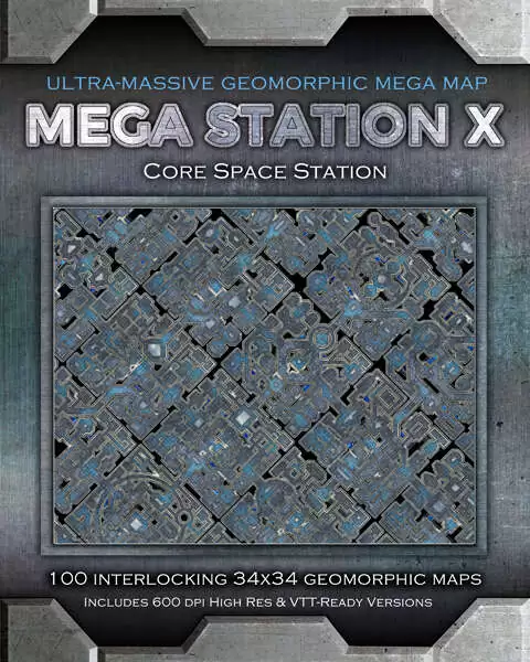 Mega Station X - Ultra Massive Geomorphic Map - Core Space Station