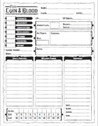 For Coin & Blood Character Sheet: Classic Edition
