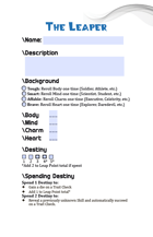 What Once Went Wrong Character Sheet