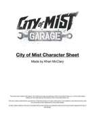 City of Mist Character Sheet
