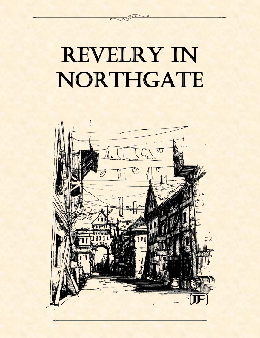 Adventure Framework 25 Revelry in Northgate Pickpocket Press B&W