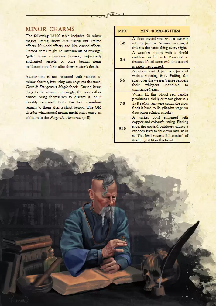 Magic Minor Property Minor Charms - Pickpocket Press | Low Fantasy Gaming | DriveThruRPG