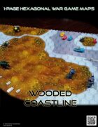 1 Page Hexagonal War Game Maps - Wooded Shoreline