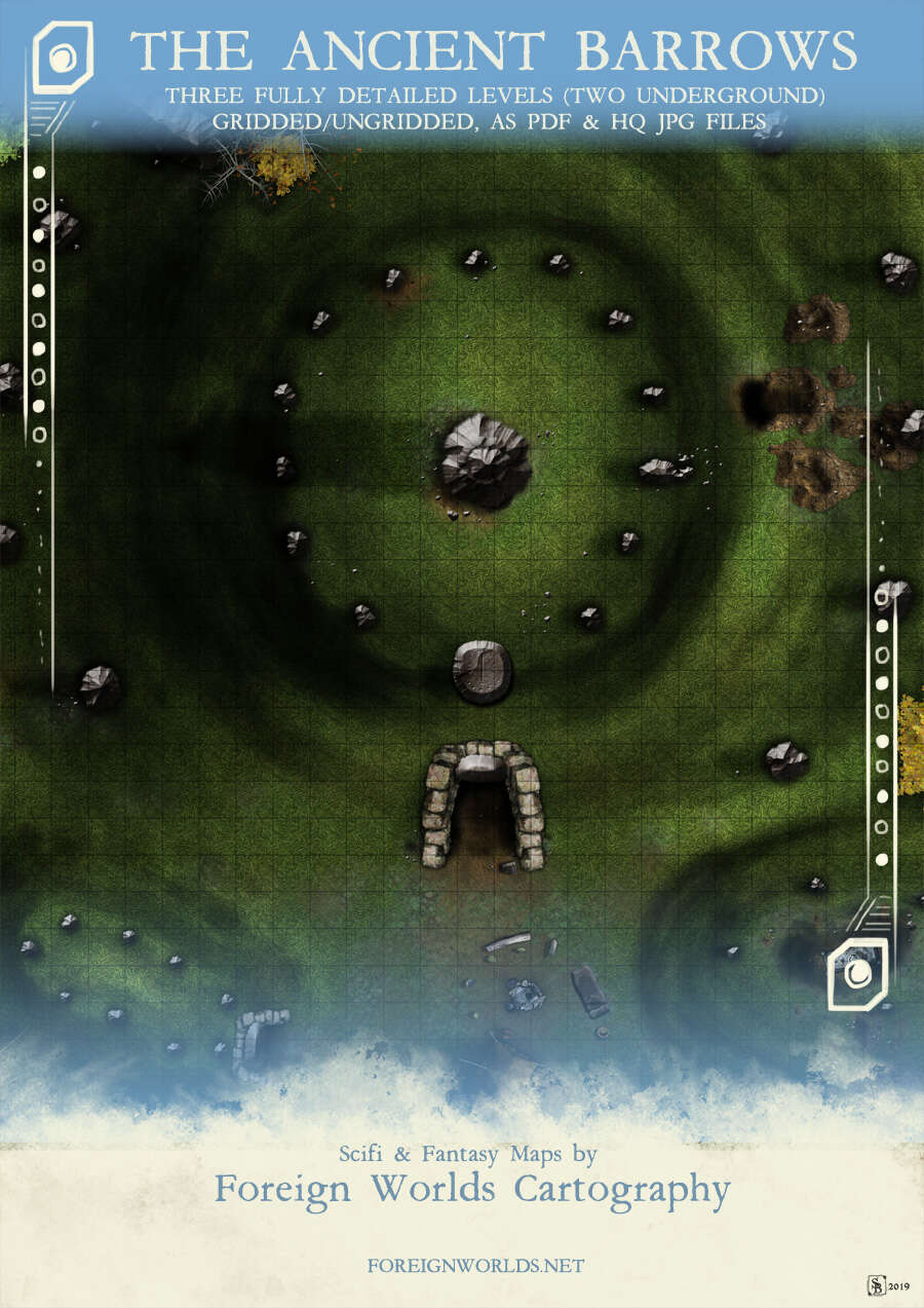 The Ancient Barrows - Foreign Worlds Cartography | DriveThruRPG