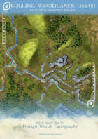 Rolling Woodlands (Battletech-compatible Hexagonal Wargame Map) 36x48