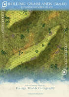 Rolling Grasslands (Battletech-compatible Hexagonal Wargame Map) 36x48