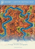 Desert Canyon Battle Map (Battletech-compatible Hexagonal Wargame Map)