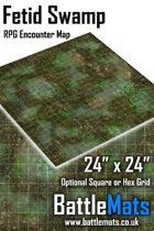 Fetid Swamp 24" x 24" RPG Encounter Map