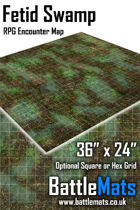 Fetid Swamp 36" x 24" RPG Encounter Map