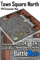 Town Square North 24" x 24" RPG Encounter Map