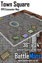 Town Square 36" x 24" RPG Encounter Map