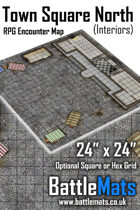 Town Square North Interiors 24" x 24" RPG Encounter Map
