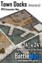 Town Docks Interiors 24" x 24" RPG Encounter Map