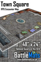 Town Square 48" x 24" RPG Encounter Map