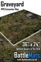 Graveyard 36" x 24" RPG Encounter Map