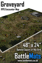 Graveyard 48" x 24" RPG Encounter Map