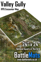 Valley Gully 24" x 24" RPG Encounter Map