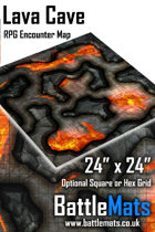 Lava Cave 24" x 24" RPG Encounter Map