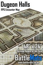 Dungeon Halls 48" x 24" RPG Encounter Map