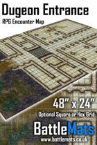 Dungeon Entrance 48" x 24" RPG Encounter Map
