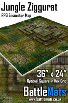 Jungle Ziggurat 36" x 24" RPG Encounter Map