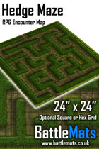 Hedge Maze 24" x 24" RPG Encounter Map