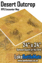Desert Outcrop 24" x 24" RPG Encounter Map
