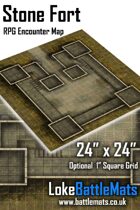 Stone Fort 24" x 24" RPG Encounter Map