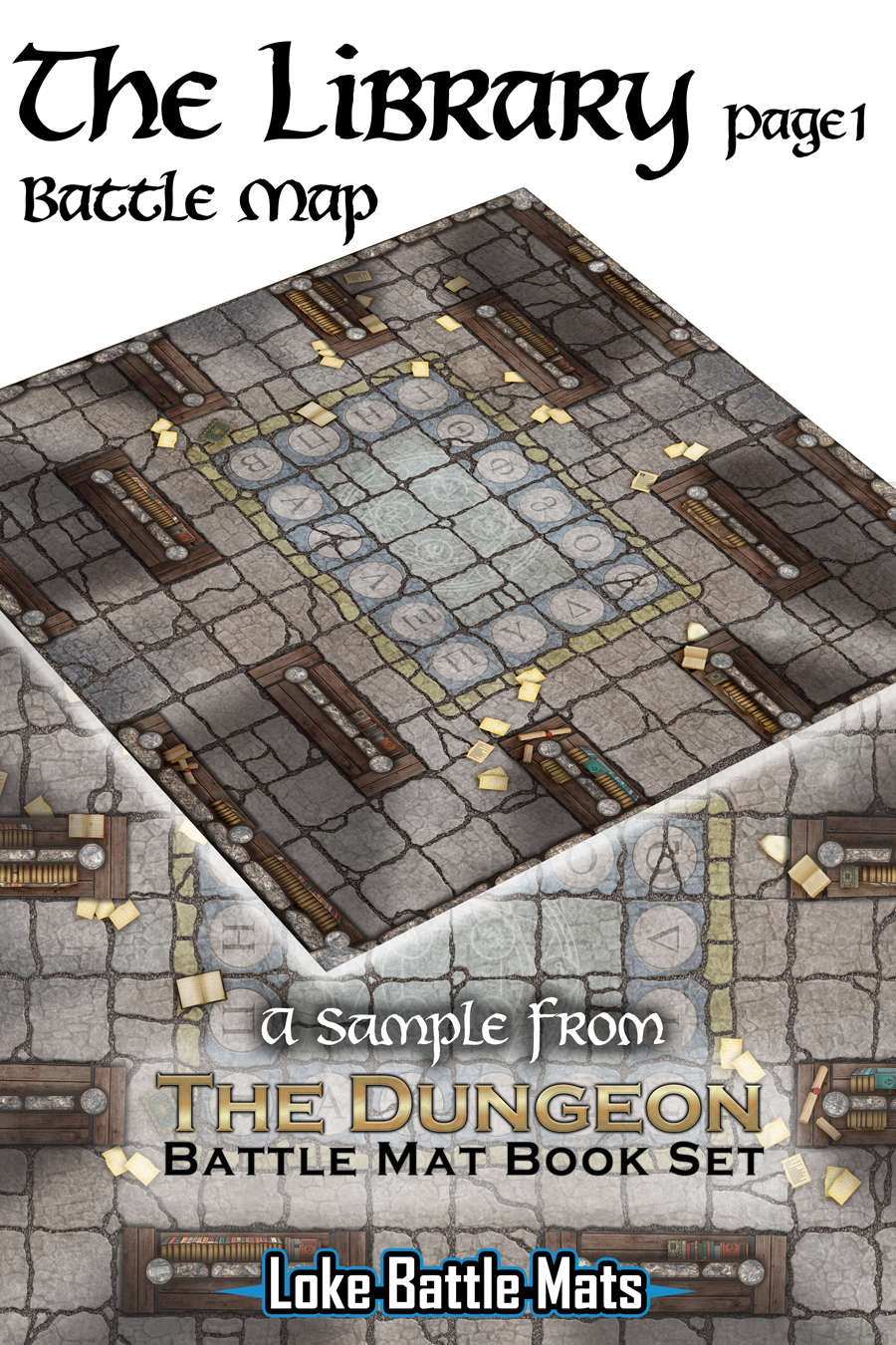 Library Pvp Map The Library Battle Map - Loke BattleMats | Fantasy Battle Maps | Free ...
