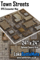 Town Streets 24" x 24" RPG Encounter Map