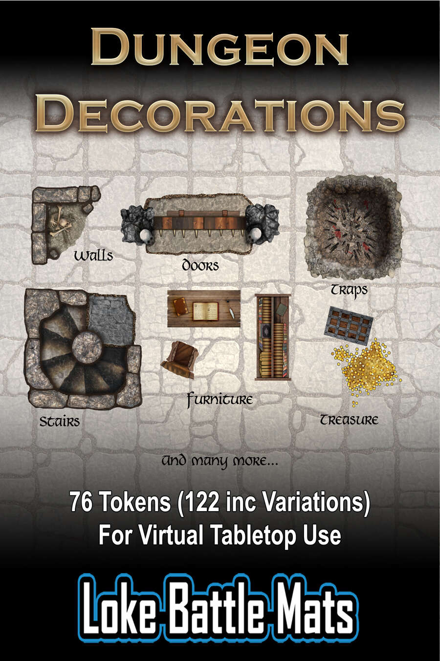 Dungeon Dressing Token Set - Loke BattleMats | Fantasy