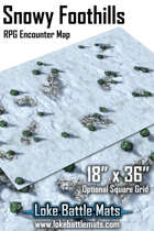 Snowy Foothills 18" x 36" RPG Encounter Map