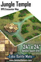 Jungle Temple 24" x 24" RPG Encounter Map