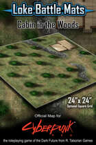 Cabin in the Woods 24" x 24" Cyberpunk RED Battle Map