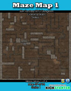 50+ Fantasy RPG Maps 1: (59 of 95) Maze Map 1