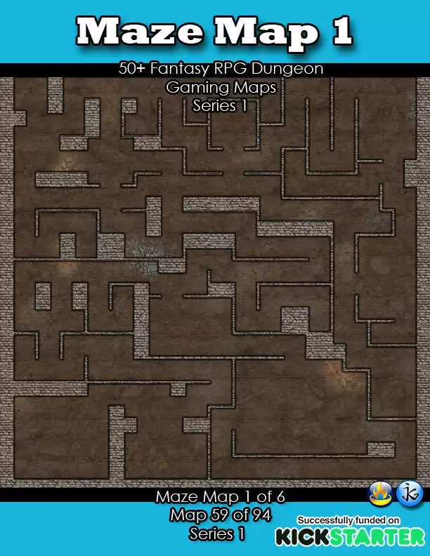 50+ Fantasy RPG Maps 1: (59 of 95) Maze Map 1 - Jayson Graves | 94 .99 ...