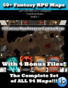 50+ Fantasy RPG Maps 1 Bundle 01:  All 94 Maps [BUNDLE]
