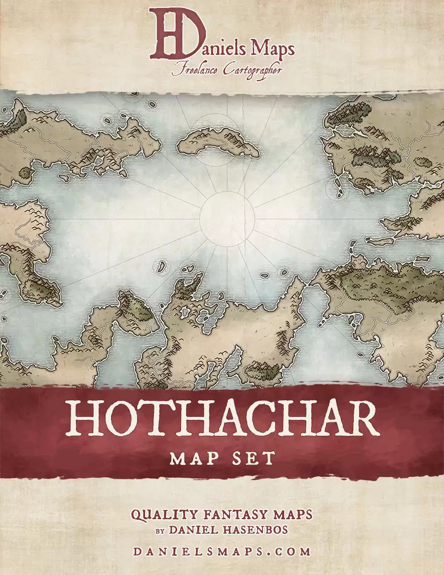 Hochar Map.pdf Hothachar - World Map Set - Daniels Maps | DriveThruRPG