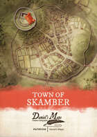 The Hillside Town of Skamber - Fantasy City Map by Daniel's Maps