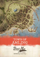The Town of Amling - Fantasy City Map by Daniel's Maps