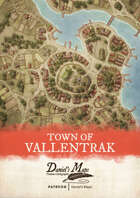 The Town of Vallentrak - Fantasy Forest Village Map by Daniel's Maps