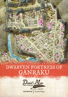 The Dwarven Mountain Fortress of Ganraku - Fantasy City Map by Daniel's Maps