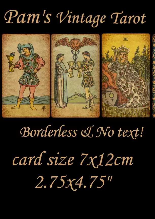 mini Pam's vintage tarot／パムズ・ヴィンテージタロット Pam's Vintage Tarot size - LuckyCardStudio | DriveThruRPG