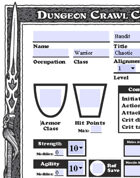 AutoFill Dungeon Crawl Classics Character Sheets (DCC)