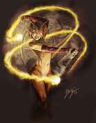 Satyr Spinning Fire - RPG Stock Art